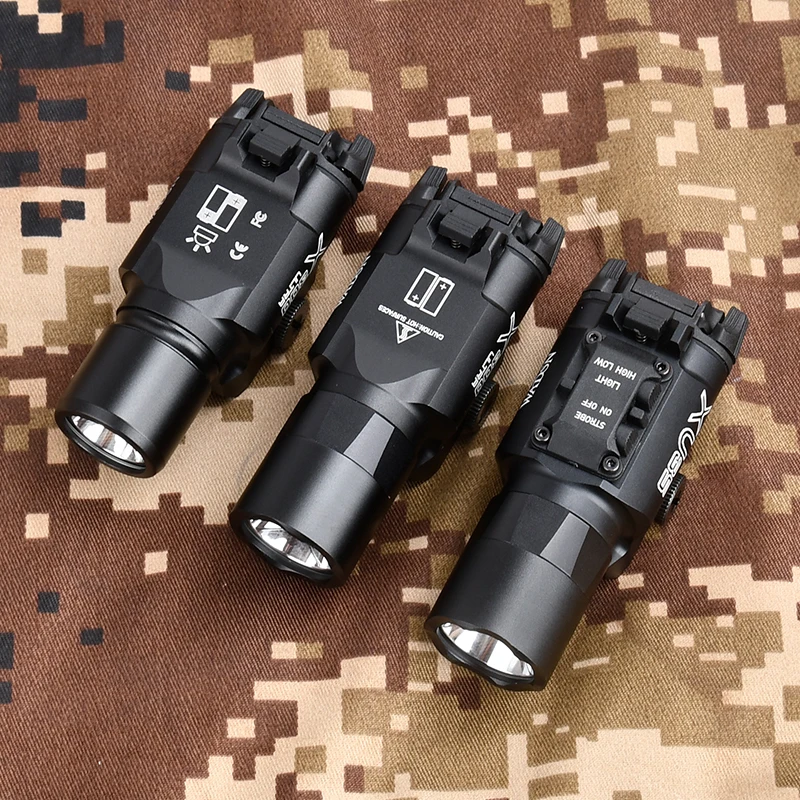 Wadsn táctico XU35 X300 X300U-B X300-B pistola de Metal luz estroboscópica LED luz blanca de explorador compatible con riel Picatinny de 20mm - imagen 3