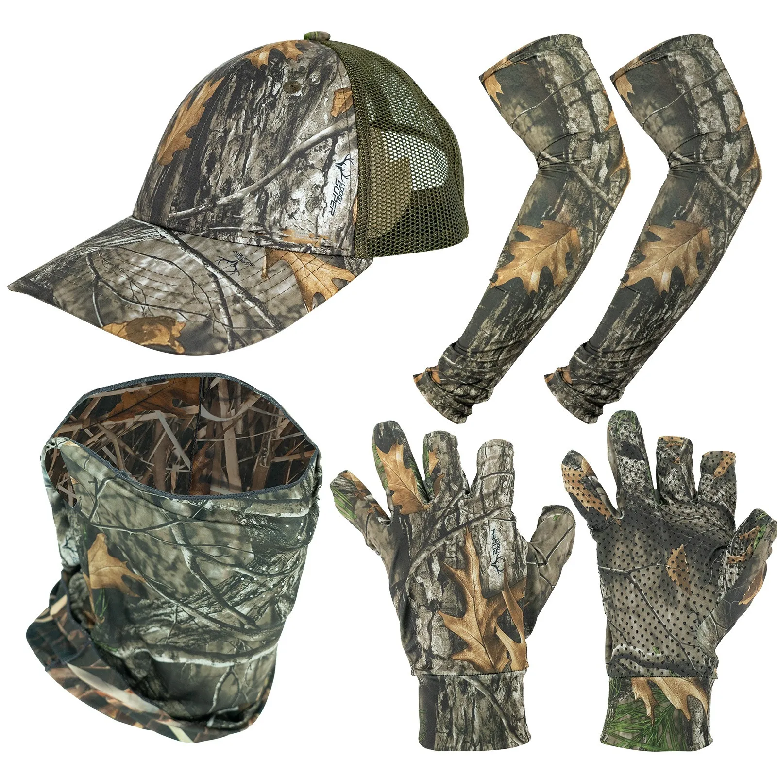 Camuflaje biónico transpirable: sombrero, bufanda, mangas y guantes - imagen 5