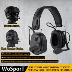 Auriculares tácticos para casco con adaptador de riel rápido, auriculares de comunicación Airsoft, auriculares para caza y tiro al aire libre
