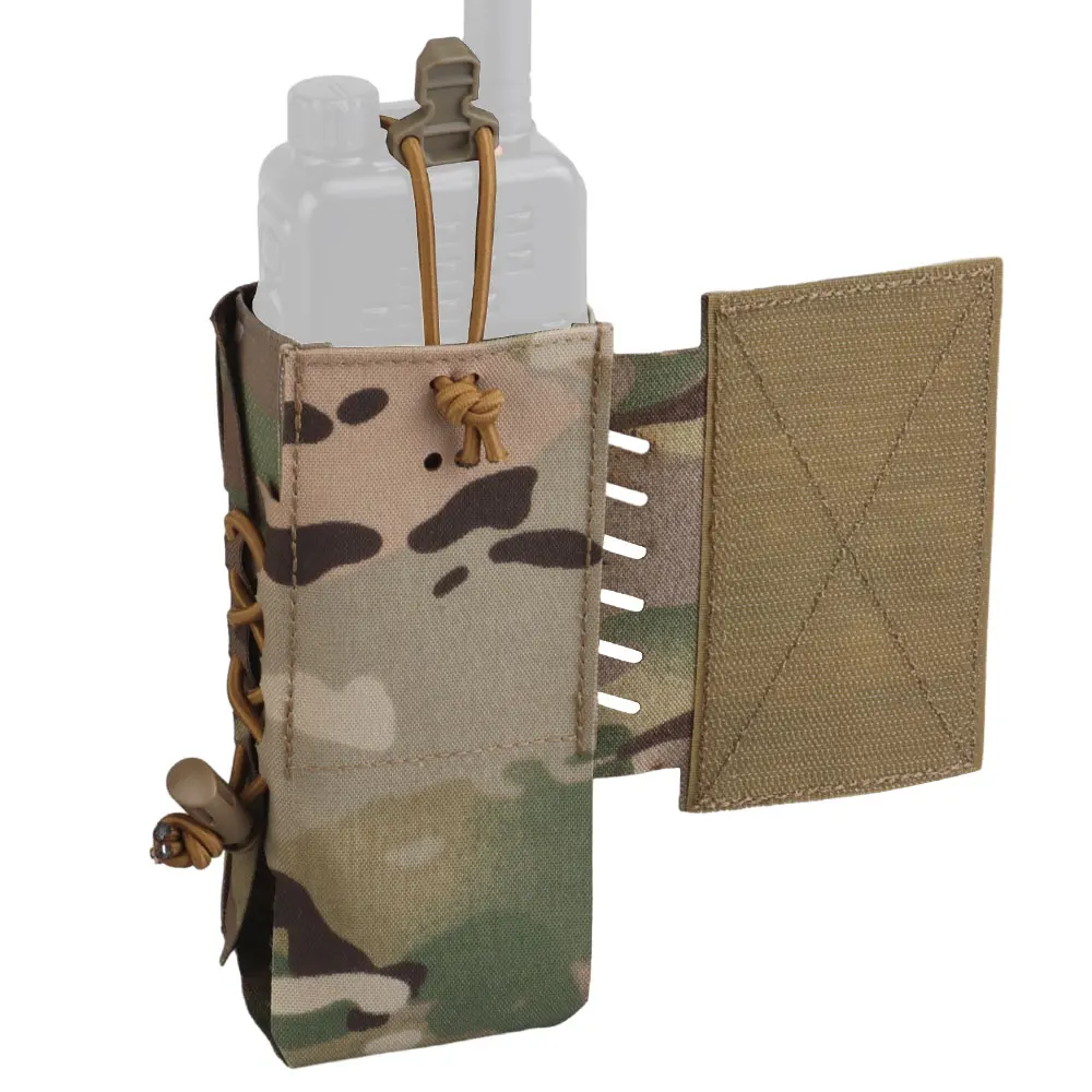 Bolsa de Radio de 2 uds., cable de choque, aparejo de pecho de retención, bolsa lateral, bolsa lateral colgante, expande el almacenamiento de Walkie Talkie para AN/PRC-148/152/163