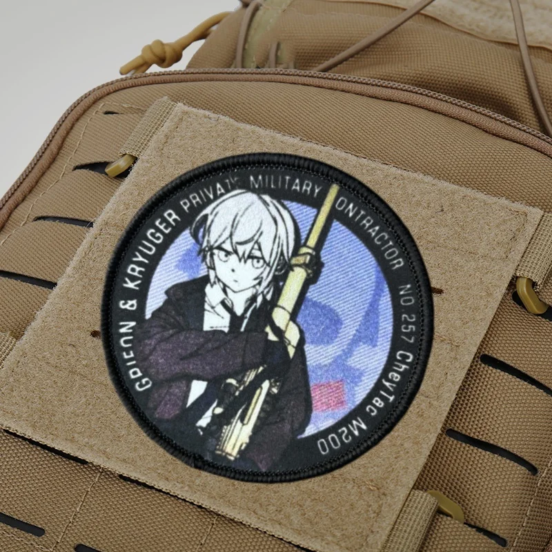 Parche con estampado de Anime, insignia de moral táctica, gancho, parches militares, mochila, brazalete, pegatina para ropa - imagen 2