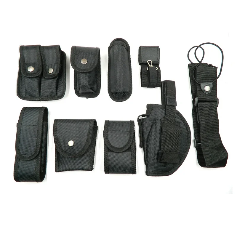 Cinturones de seguridad tácticos multifuncionales 10 en 1, funda para pistola, bolsa para linterna, Kit de utilidad, cinturón de Servicio de Policía Militar - imagen 5