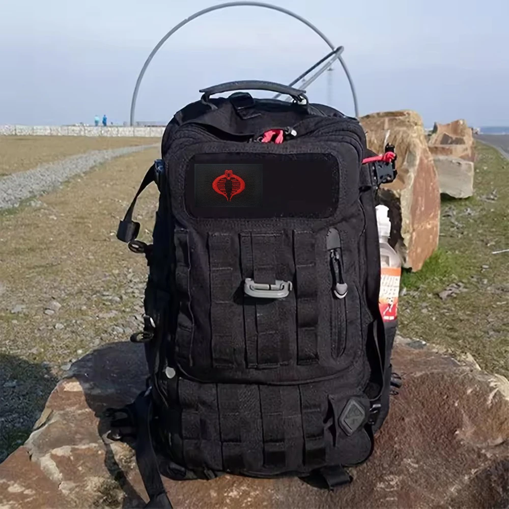 Parches Velcro Mochila TáCticos De Bordados Parche GI JOE Ninja Cobra Velcros, juego de película americana, gancho y bucle militar, insignia de moral bordada táctica para mochila Molle - imagen 4