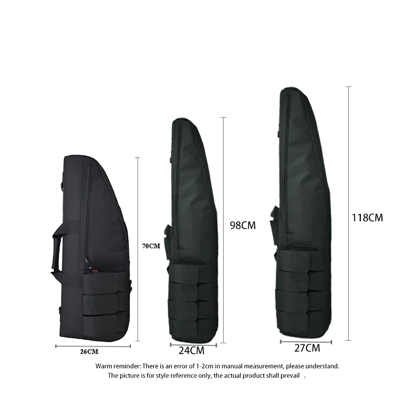 Bolsa de artillero pesado para deportes al aire libre, bolsa de pistola táctica, Funda de cuero para Rifle, bolso de hombro de caza, bolso cruzado - imagen 3