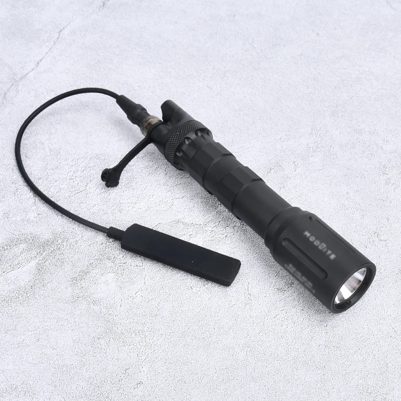 WADSN PLHv2-linterna LED blanca para arma de Airsoft, luz de explorador de alta potencia para caza, 18650 lúmenes con tapa trasera doble de Metal, 1300 - imagen 5