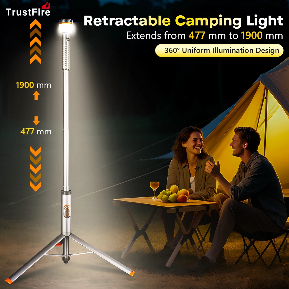 Linterna Trustfire WL22 de 1900MM, luces telescópicas para acampar, linternas de 2200mAh con luz de Control remoto para reparación de automóviles al aire libre - imagen 2