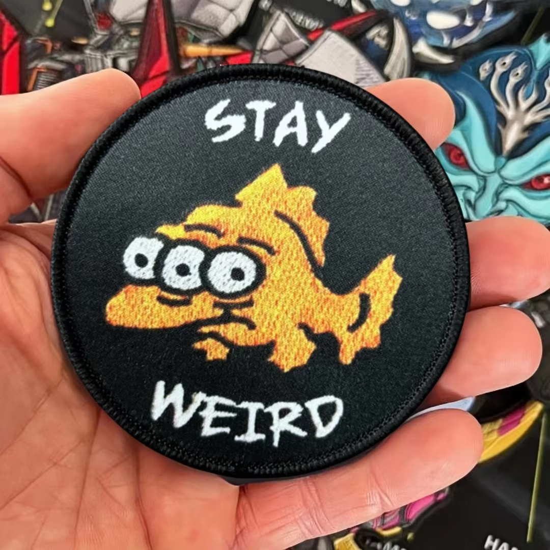 Parche Stay Weird táctico Velcro pescado – Insignia militar - imagen 5