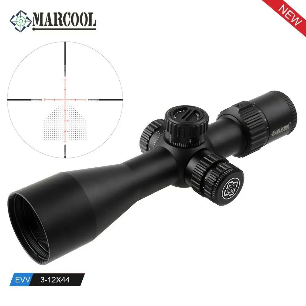 MARCOOL EVV 3-12X44 SFIR FFP mira para Rifle de caza óptica táctica con anillo de 30mm accesorios de caza