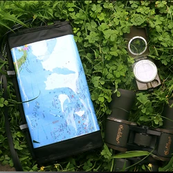 Estuche para mapas de rastreo, estuche de almacenamiento para mapas, impermeable, plegable, transparente, bolsa seca para documentos, soporte para pasaporte para senderismo, acampada al aire libre y senderismo