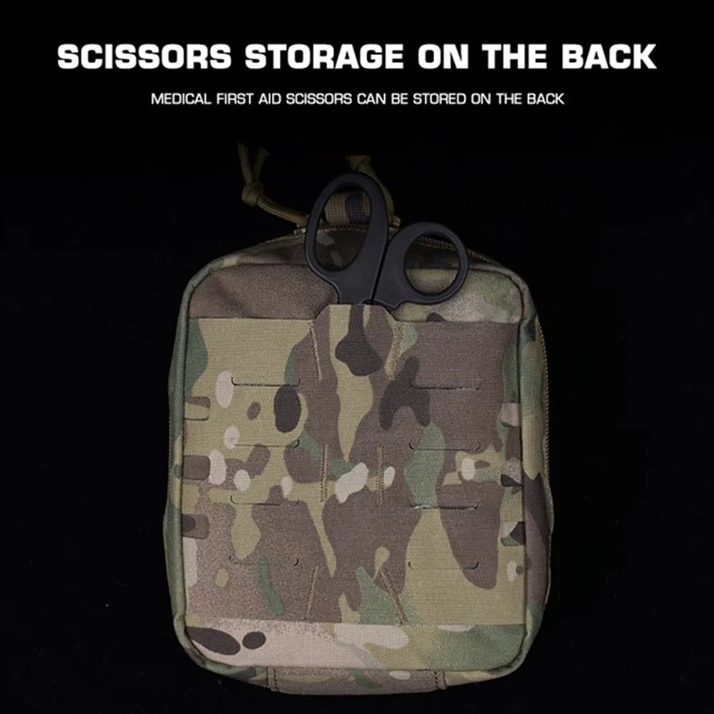 Chaleco táctico Molle, bolsa mediana de emergencia, bolsa de primeros auxilios EMT, Kit de traumatología de gran capacidad, organizador de liberación rápida Med - imagen 5