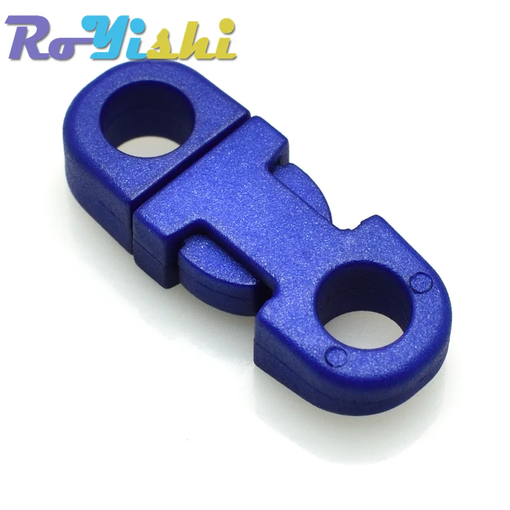Hebillas de plástico de Liberación lateral plana recta para teléfono móvil, diámetro de agujero de 5mm, colorido, Paracord, 12 unids/lote por paquete - imagen 4