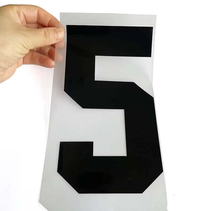 Parches de letras con números grandes de 20x11CM, pegatina para ropa, 0 ~ 9, insignias de Jersey con números digitales blancos y negros, parches de transferencia de calor para planchar - imagen 5