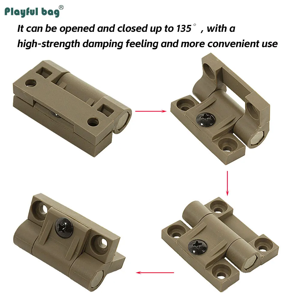 Bisagra táctica mejorada para tablero de navegación, Material de nailon, perno de aleación de aluminio 130 °   Apertura y cierre NA85 - imagen 5