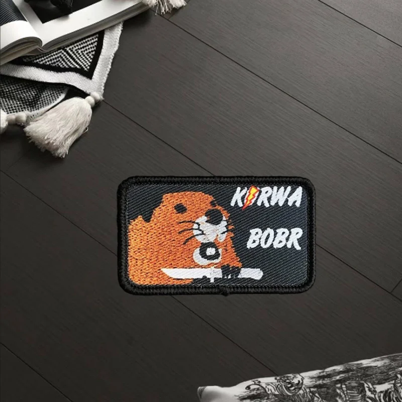 Parche "Beaver", insignia de moral táctica militar, estampado de gancho y bucle, mochila del ejército, ropa, pegatina decorativa, brazalete - imagen 4