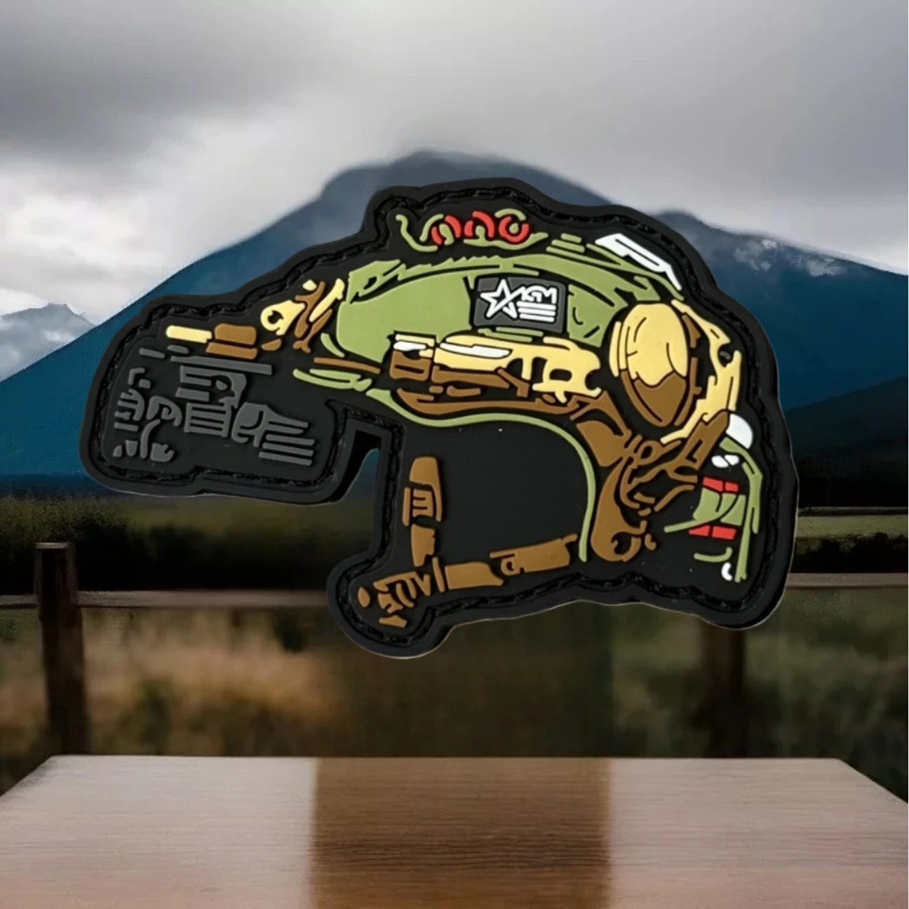 Parche de calavera para casco, gancho y bucle de moral táctico, apliques personalizados, pegatina para mochila del ejército militar, parches de PVC para ropa - imagen 5