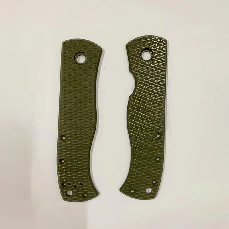 Repuesto de parches de báscula de mango de cuchillo plegable de Material Micarta G10/Lino para Emerson CQC7, agarre de cuchillos, fabricación de bricolaje, piezas de reparación - imagen 2