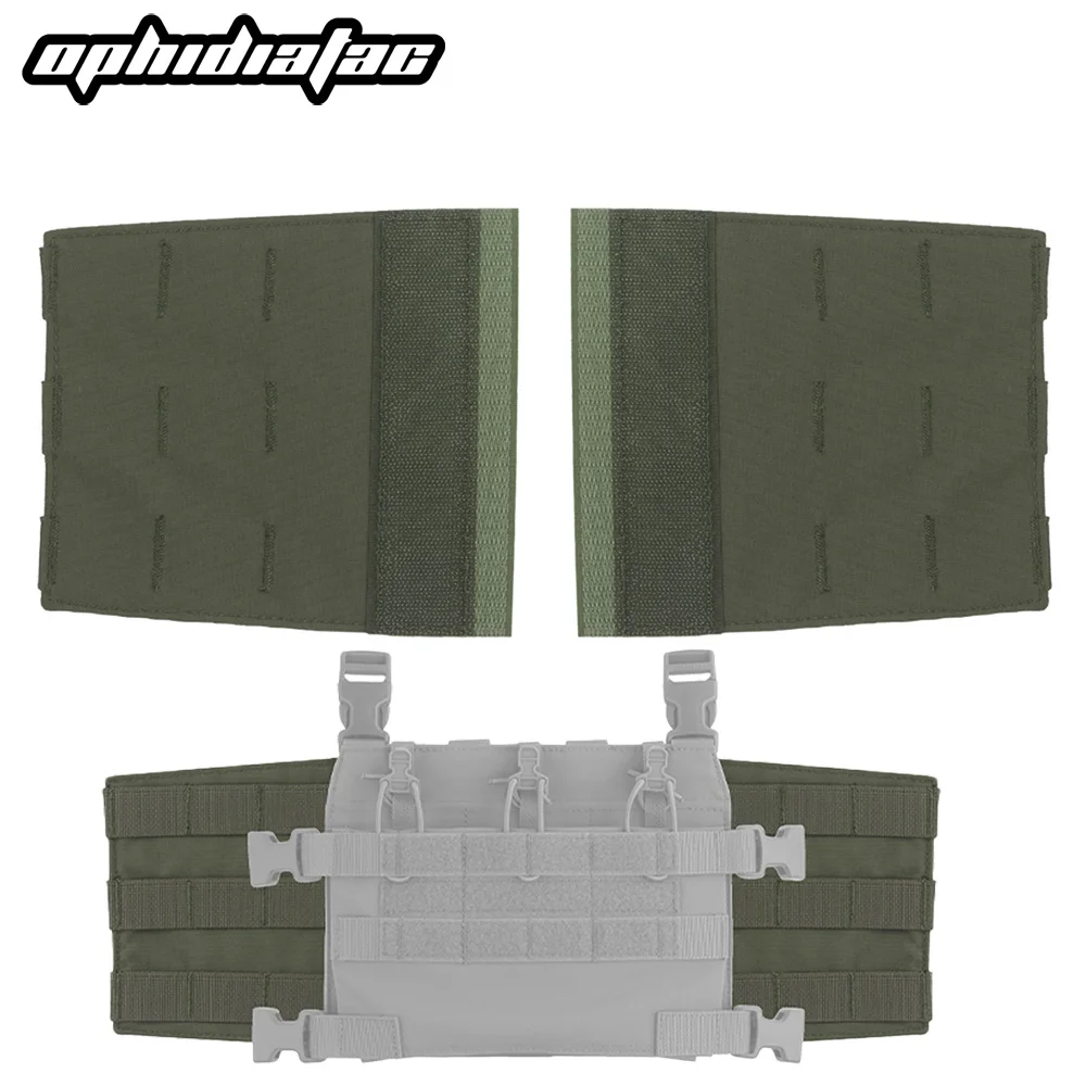 OPHIDIAN R-Juego de Panel lateral MOLLE, soporte para bolsa de revistas, gancho y bucle, chaleco de caza, accesorios para pistola de aire de montaje en el pecho