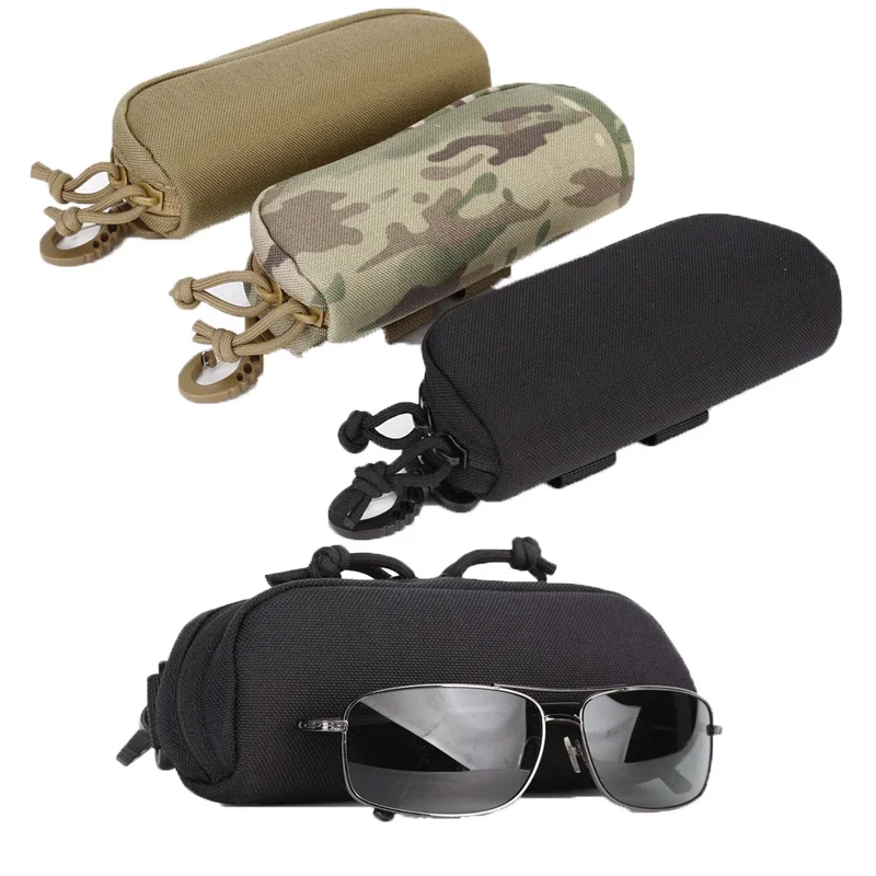 Caja de gafas de sol Molle portátil EVA, Protector de almacenamiento, gafas tácticas de camuflaje, estuche para gafas, bolsa de accesorios EDC, bolsas para exteriores - imagen 3