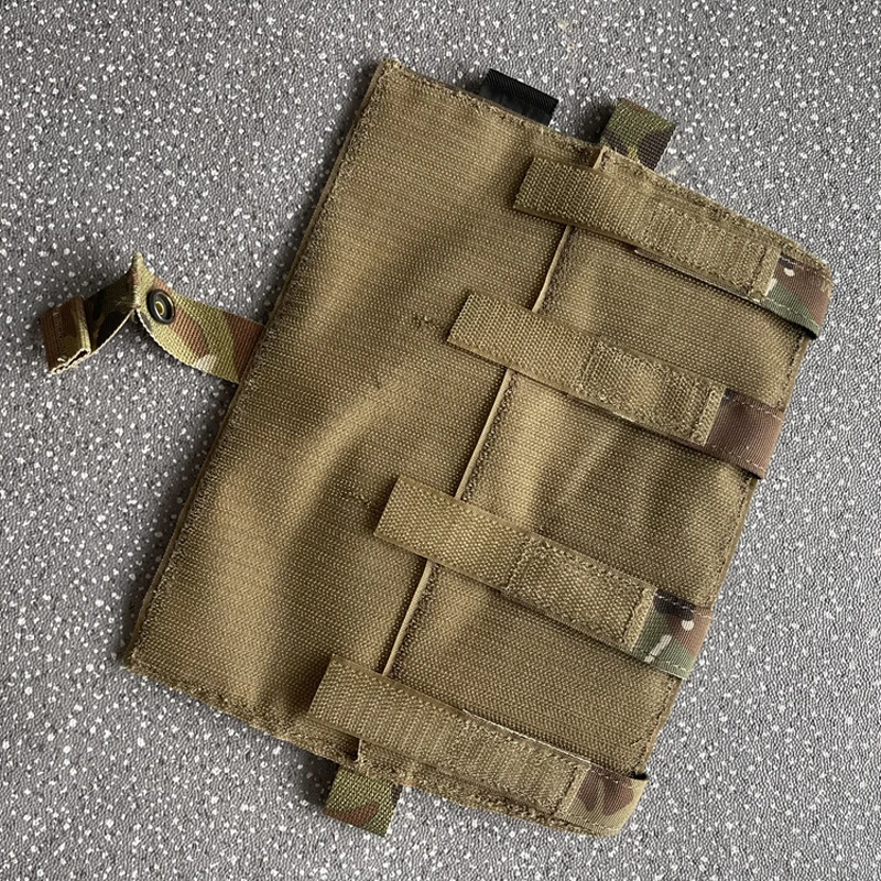 Bolsa Triple para cargador, chaleco táctico Airsoft, Panel frontal MOLLE, bolsa magnética desmontable, equipo de guerra, Multicam, 500D - imagen 2