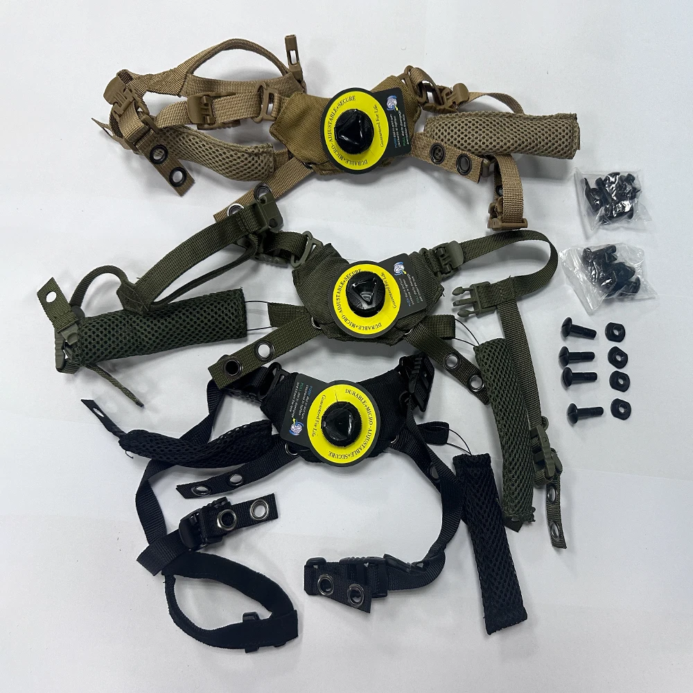 Wendy-sistema de suspensión Universal para casco, correa para la barbilla, cordón ajustable, cojín interno, almohadilla de esponja con memoria para caza y tiro - imagen 5