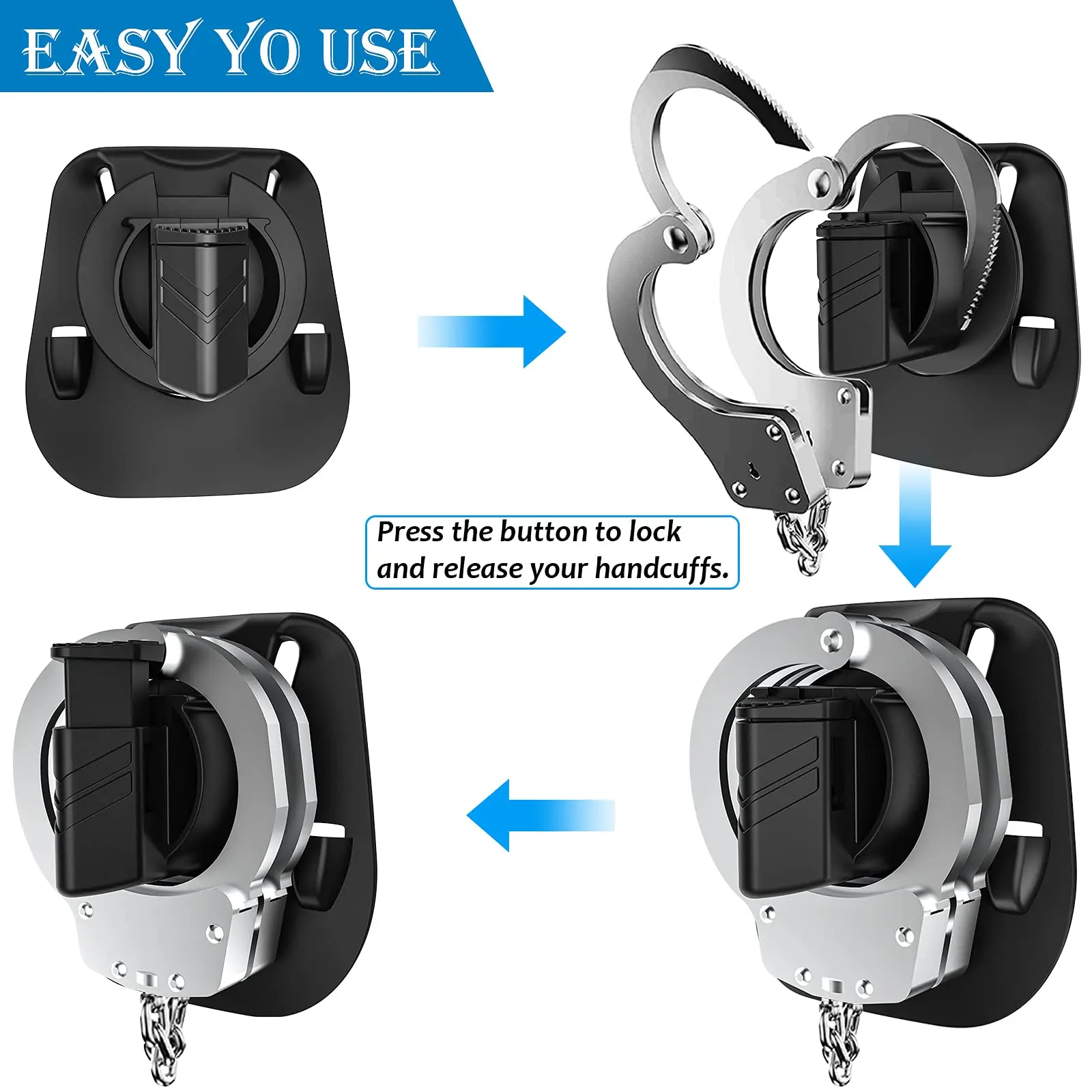 Soporte táctico Universal para esposas, funda portátil para esposas, funda para cinturón con soporte para llaves, funda para grillete de caza, bolsa para esposas - imagen 5