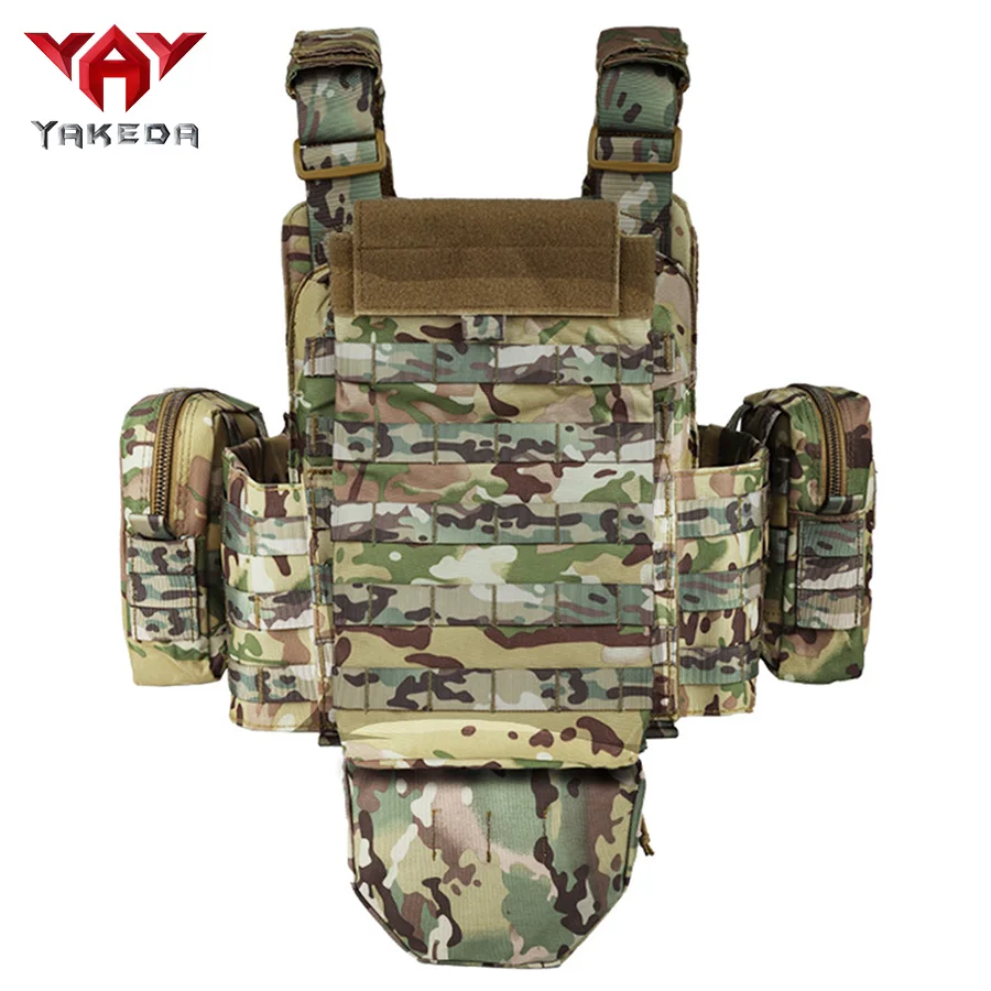 YAKEDA Chaleco de entrenamiento con bolsa de equipo de cinco piezas, resistente al desgaste y al desgarro, desmontable y ampliable, impermeable - imagen 3