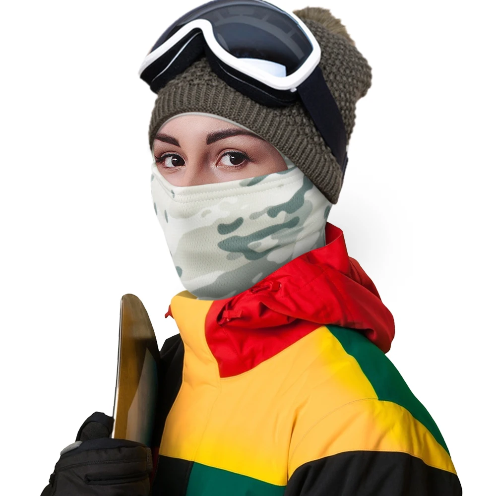 Lana más cálida pasamontañas táctico de invierno para hombre, máscara de cara completa para esquí, Paintball, correr, caza, senderismo, deportes de ciclismo, bufanda para Snowboard - imagen 4