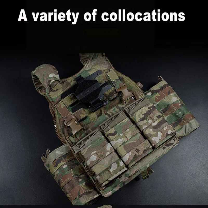 Bolsa táctica MOLLE de 5,56mm para cargador, bolsa Triple para Rifle Mag para M4, AR15, AK, Universal, Airsoft, equipo de caza - imagen 3