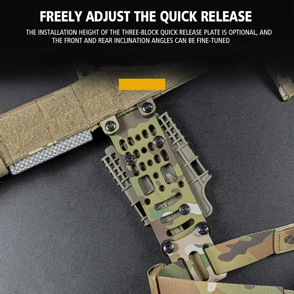 Adaptador de funda Modular de Metal, diseño poroso, Compatible con QLS, Kit de sistema de bloqueo rápido, adaptador de funda de pistola táctica, accesorios - imagen 4