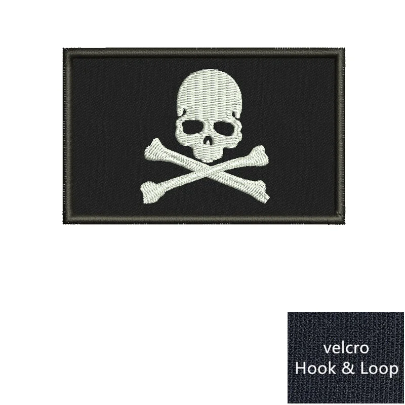 Parche táctico bordado calavera – Velcro para mochila o chaqueta - imagen 5