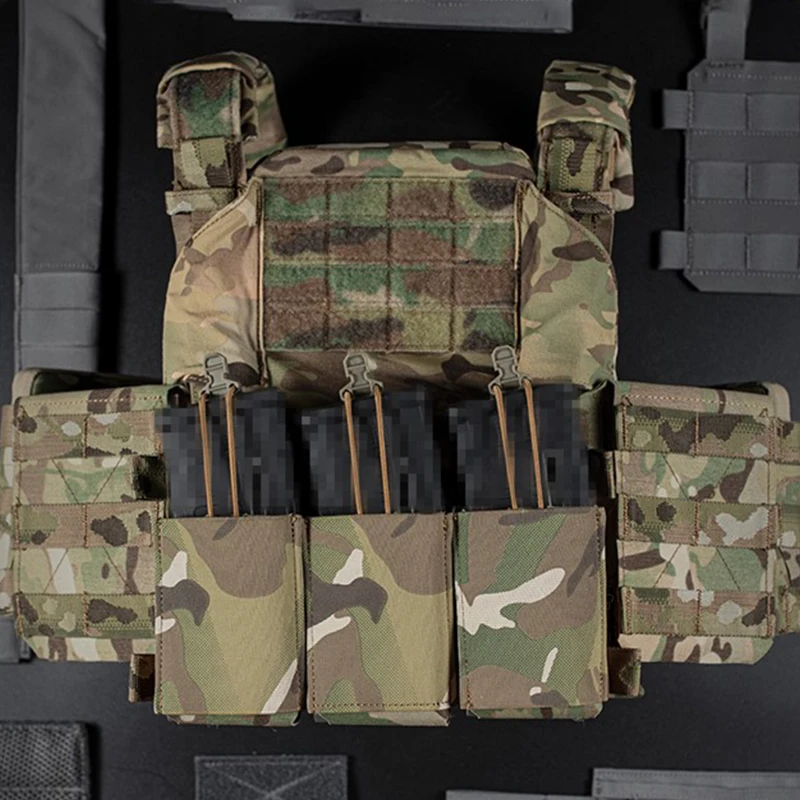 WOSPORT Chaleco de caza portador táctico sistema MOLLE ajustable equipo al aire libre para entrenamiento táctico equipo de aventura multicolor - imagen 5