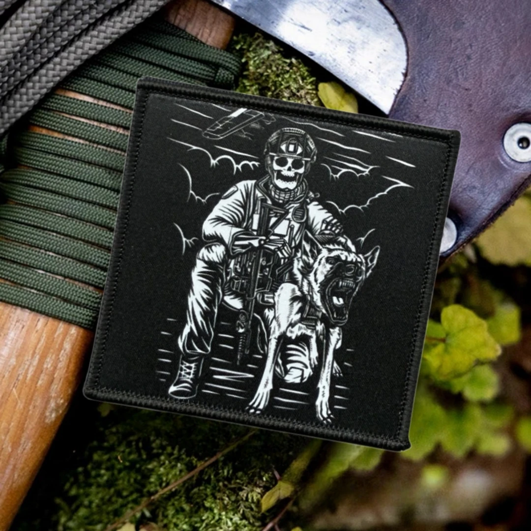 Parche militar para equipo de entrenamiento de perros, insignia de moral táctica, pegatina personalizada para mochila del ejército militar, parches con gancho impreso para ropa - imagen 3