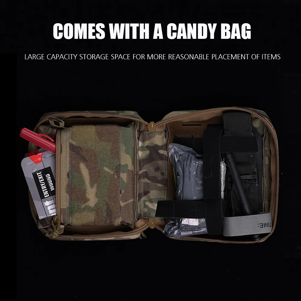 Nuevo botiquín de primeros auxilios táctico, riñonera MOLLE, equipo médico de supervivencia al aire libre, cargador de Cable USB, bolsa de almacenamiento de batería - imagen 5