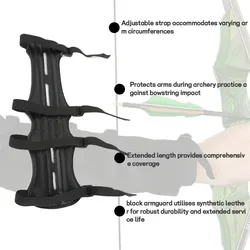 Protector de brazo tiro con arco cuero sintético competición y caza