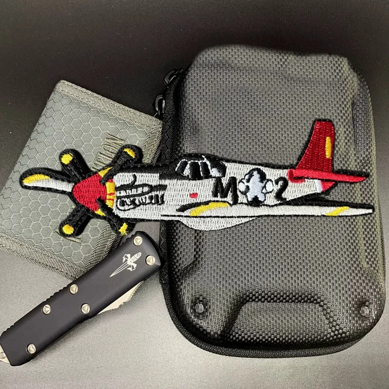 P-51 Warbird Razorback avión de combate parche bordado en ropa insignia de moral mochila militar táctica pegatinas brazalete - imagen 3