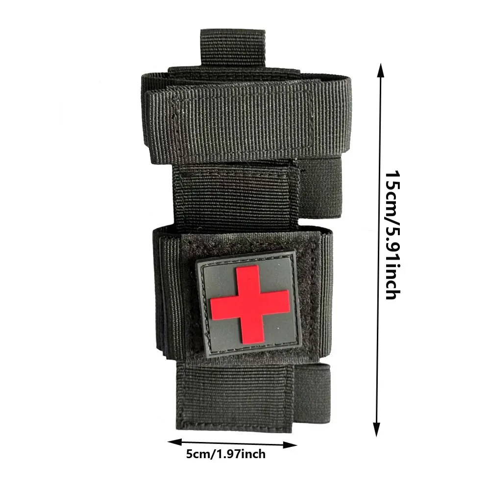 Bolsa táctica para tijeras médicas para acampar y escalar al aire libre, bolsa de almacenamiento de herramientas EDC, riñonera colgante MOLLE, riñonera deportiva para O - imagen 2