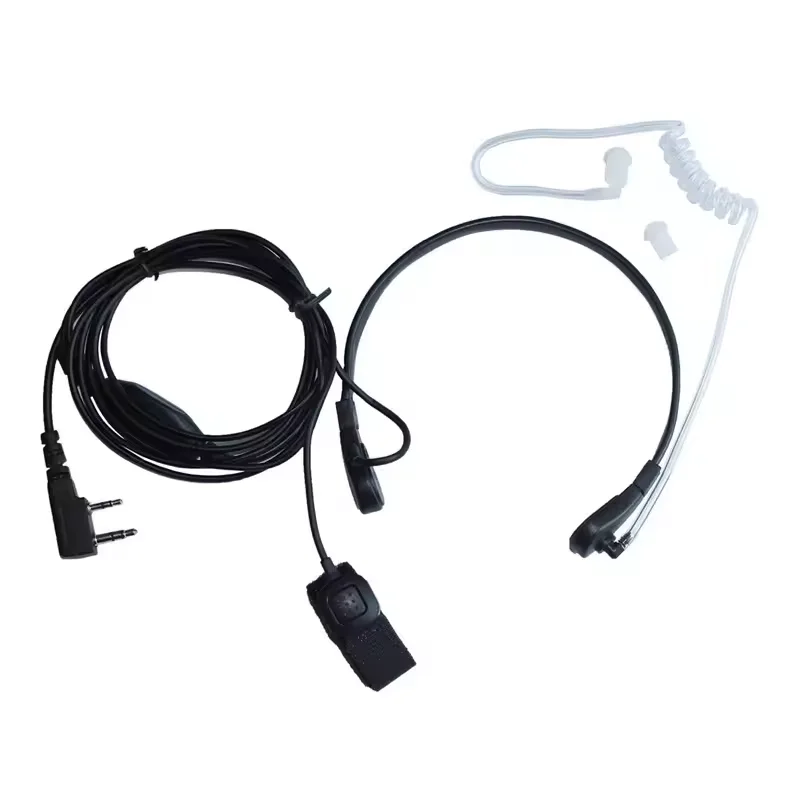 ABBREE auriculares de garganta micrófono PTT auriculares con enchufe K para Baofeng BF-888S UV-5R Mini UV-32 5RH Quansheng UV-K5 Walkie Talkie - imagen 3