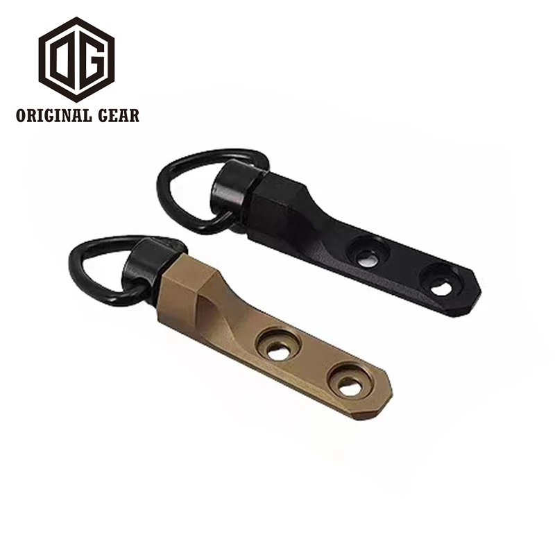 Montura de eslinga MLOK QD estilo KAC de aluminio y acero con eslinga giratoria, Color negro y FDE disponible - imagen 2