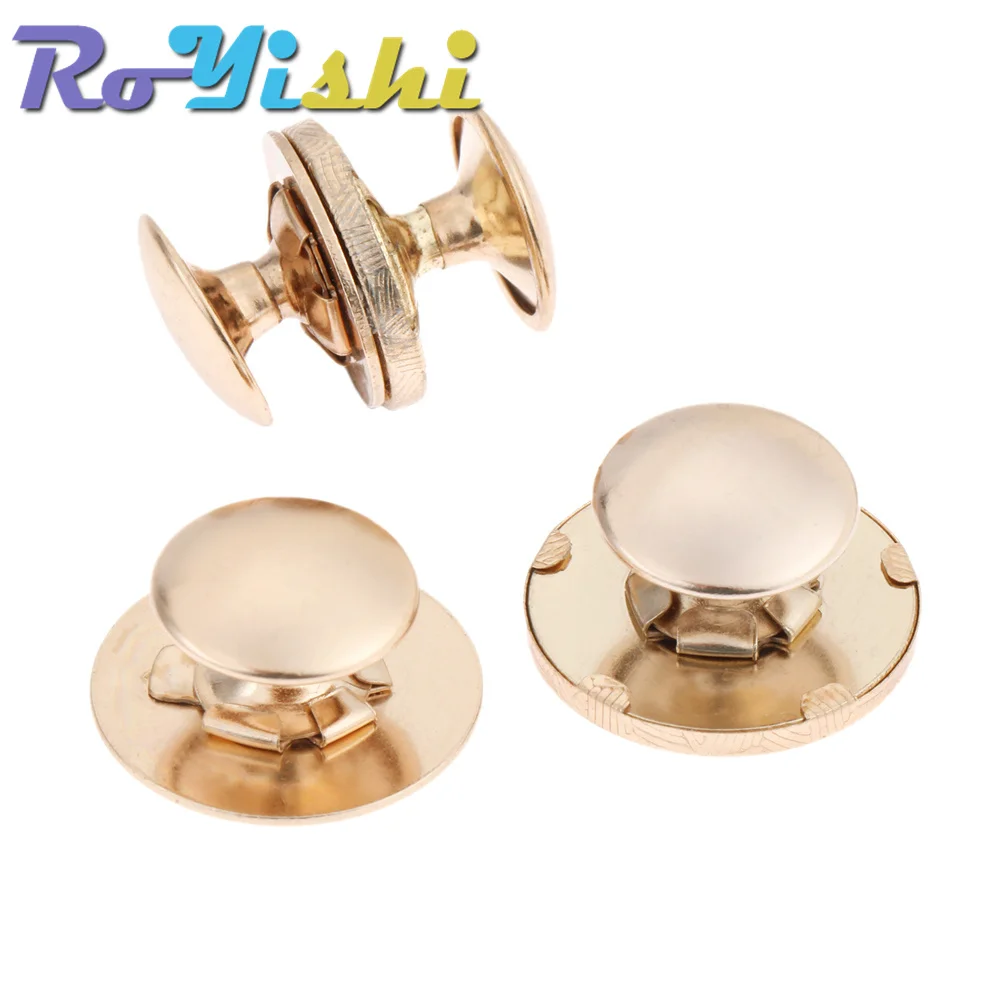 10 juegos de cierres magnéticos de doble remache de Metal, botones, bolsa de sujeción, hebilla de prensa, monederos, bolso, ropa DIY, 14/18mm - imagen 4