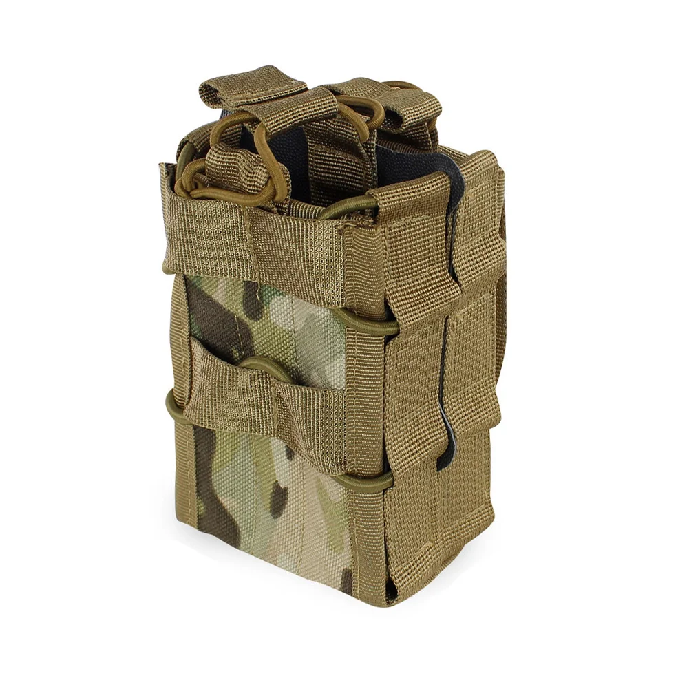 Bolsa táctica para revistas Molle AK AR M4 AR15, fundas de transporte para Rifle, pistola Mag, nailon 1000D, Airsoft, bolsas de almacenamiento de doble capa - imagen 2