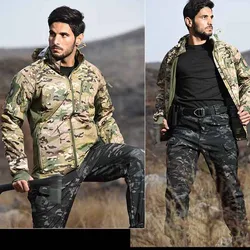 Chaquetas tácticas para hombre, chaqueta cálida de lana suave para invierno, abrigos con capucha, pesca, senderismo, bombardero, Camping, esquí, cazadora de caza