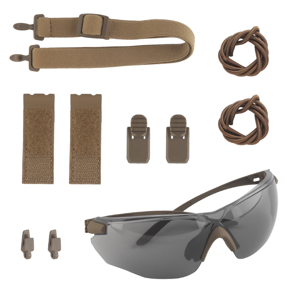 Gafas tácticas para ciclismo al aire libre, gafas protectoras para escalada, Camping, deportes, gafas de sol, casco de combate táctico, conjunto de gafas - imagen 4