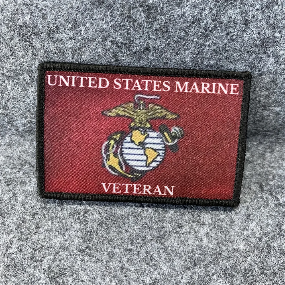 Logotipo de veterano de la Marina de los Estados Unidos, insignia de moral, parche, brazalete, emblema impreso, gancho y bucle, pegatinas tácticas para mochila - imagen 5