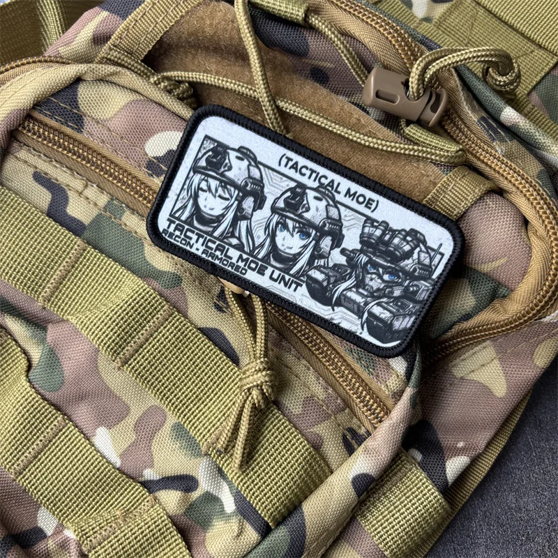 Parche táctico de moral anime impreso con velcro para mochila - imagen 4