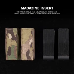 Bolsa doble magnética MK2 de 9mm, porta revistas de pistola, inserto de revista de liberación rápida incorporado, Compatible con cinturón PHC y cinturones de 1,75"