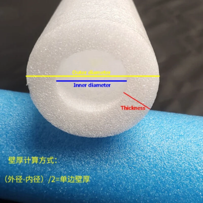 Tubo de protección de algodón perla roja, esponja de algodón perla, tubo de goma, manga de protección hueca de alta densidad, 1M - imagen 3