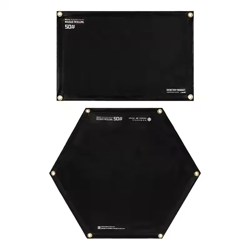 ShineTrip-alfombra táctica ennegrecida para barbacoa al aire libre, aislamiento para acampar, resistente al fuego, hoja de fuego de silicona ignífuga - imagen 3