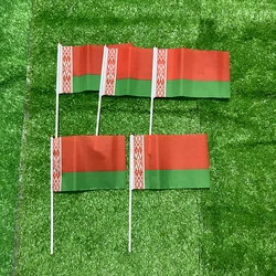 Bandera de mano Bielorrusia 21x14 cm poste plástico deportes hogar