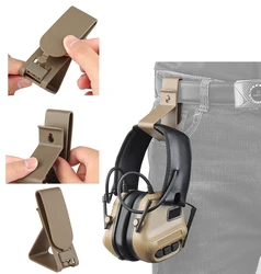 Soporte de cinturón para auriculares tácticos, colgador de auriculares de tiro, cintura Molle para IPSC IDPA USPSA Walker, accesorios de engranaje de cinturón