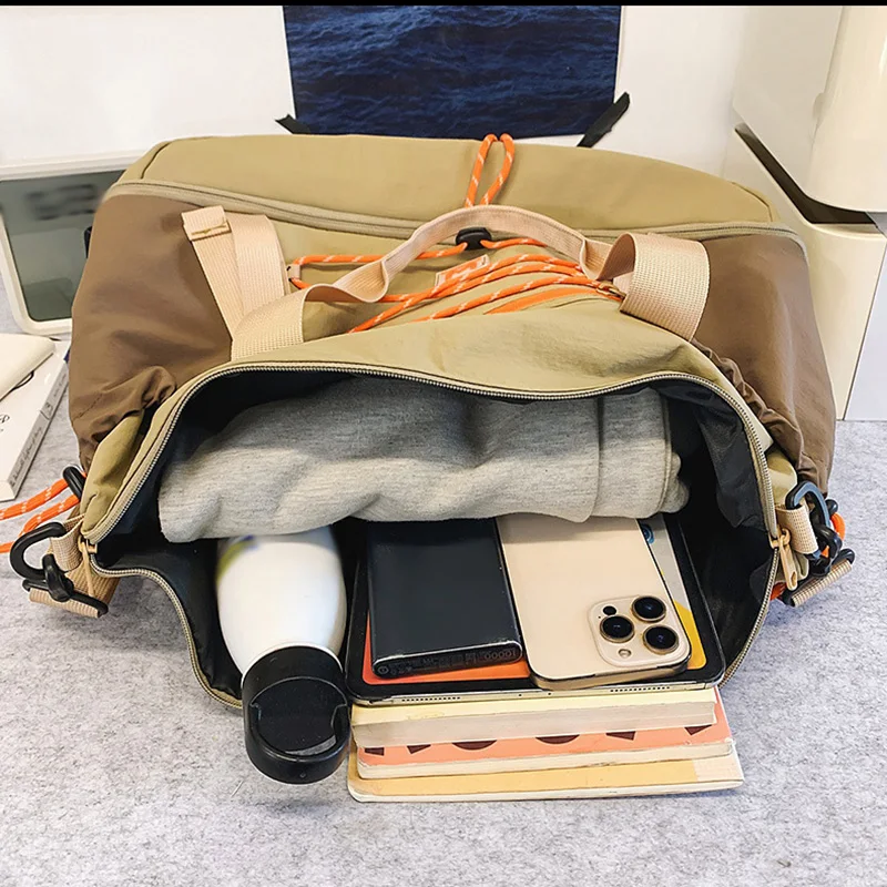 Bolsa de mano para gimnasio y Yoga, bolsa de lona deportiva húmeda y seca para acampar al aire libre, senderismo, mochila individual, bolso grande para almacenamiento de equipaje para natación - imagen 5